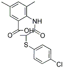 2-(2-(4-CHLOROPHENYLTHIO)PROPANOYLAMINO)-3,5-DIMETHYLBENZOIC ACID 结构式