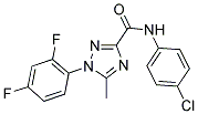 N-(4-CHLOROPHENYL)-1-(2,4-DIFLUOROPHENYL)-5-METHYL-1H-1,2,4-TRIAZOLE-3-CARBOXAMIDE 结构式