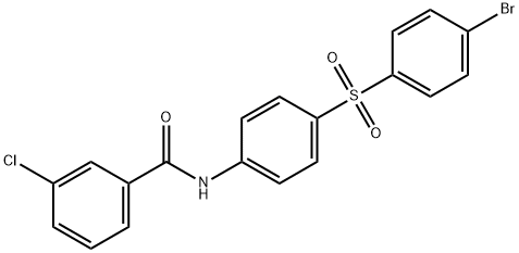 N-(4-[(4-Bromophenyl)sulfonyl]phenyl)-3-chlorobenzenecarboxamide 结构式