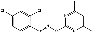 1-(2,4-DICHLOROPHENYL)-1-ETHANONE O-(4,6-DIMETHYL-2-PYRIMIDINYL)OXIME 结构式