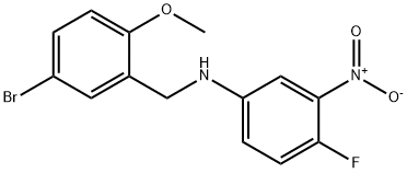 N-(5-BROMO-2-METHOXYBENZYL)-4-FLUORO-3-NITROANILINE