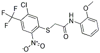 N1-(2-METHOXYPHENYL)-2-([5-CHLORO-2-NITRO-4-(TRIFLUOROMETHYL)PHENYL]THIO)ACETAMIDE 结构式