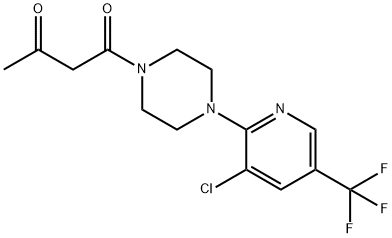 1-(4-(3-氯-5-(三氟甲基)吡啶-2-基)哌嗪-1-基)丁烷-1,3-二酮 结构式