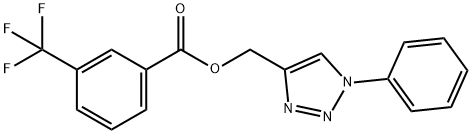 (1-PHENYL-1H-1,2,3-TRIAZOL-4-YL)METHYL 3-(TRIFLUOROMETHYL)BENZENECARBOXYLATE 结构式