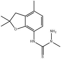 (AMINOMETHYLAMINO)((2,2,7-TRIMETHYL(3-OXAINDAN-4-YL))AMINO)METHANE-1-THIONE 结构式