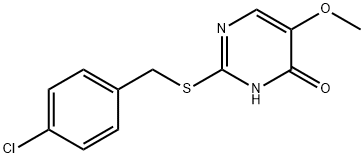 2-[(4-CHLOROBENZYL)SULFANYL]-5-METHOXY-4-PYRIMIDINOL 结构式