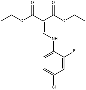 DIETHYL 2-[(4-CHLORO-2-FLUOROANILINO)METHYLENE]MALONATE 结构式