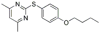 4,6-DIMETHYL-2-[(4-BUTOXYPHENYL)THIO]PYRIMIDINE 结构式