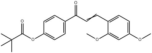 4-[3-(2,4-DIMETHOXYPHENYL)ACRYLOYL]PHENYL PIVALATE 结构式