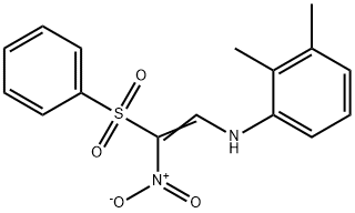 2,3-DIMETHYL-N-[2-NITRO-2-(PHENYLSULFONYL)VINYL]ANILINE 结构式