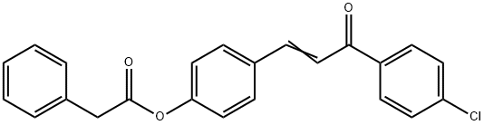 4-[3-(4-CHLOROPHENYL)-3-OXO-1-PROPENYL]PHENYL 2-PHENYLACETATE 结构式