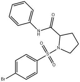 1-[(4-BROMOPHENYL)SULFONYL]-N-PHENYL-2-PYRROLIDINECARBOXAMIDE 结构式