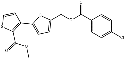 METHYL 3-(5-([(4-CHLOROBENZOYL)OXY]METHYL)-2-FURYL)-2-THIOPHENECARBOXYLATE 结构式