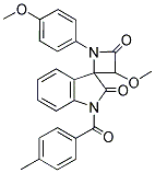 3-METHOXY-1-(4-METHOXYPHENYL)-5-((4-METHYLPHENYL)CARBONYL)SPIRO[AZETIDINE-4,3'-INDOLINE]-2,6-DIONE 结构式