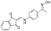 2-(((4-((HYDROXYIMINO)ETHYL)PHENYL)AMINO)METHYLENE)INDANE-1,3-DIONE 结构式