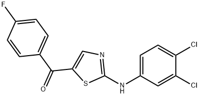 [2-(3,4-Dichloroanilino)-1,3-thiazol-5-yl](4-fluorophenyl)methanone 结构式