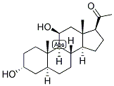 5-ALPHA-PREGNAN-3-ALPHA, 11-BETA-DIOL-20-ONE 结构式