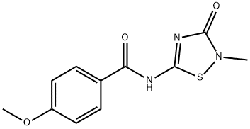 (4-METHOXYPHENYL)-N-(3-METHYL-4-OXO(2,3,5-THIADIAZOLINYL))FORMAMIDE 结构式
