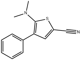 5-(DIMETHYLAMINO)-4-PHENYL-2-THIOPHENECARBONITRILE 结构式