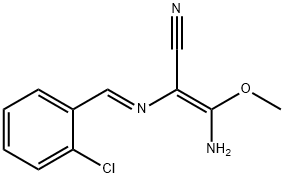 3-AMINO-2-([(2-CHLOROPHENYL)METHYLENE]AMINO)-3-METHOXYACRYLONITRILE 结构式