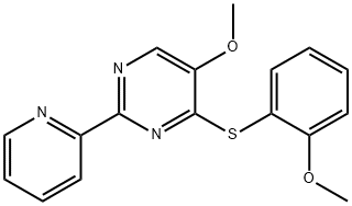 4-[(2-METHOXYPHENYL)SULFANYL]-2-(2-PYRIDINYL)-5-PYRIMIDINYL METHYL ETHER 结构式