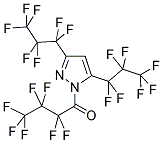 1-HEPTAFLUOROBUTANOYL-3,5-BIS(HEPTAFLUORO-1-PROPYL)PYRAZOLE 结构式