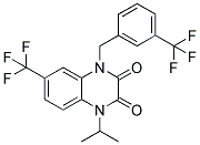1-ISOPROPYL-6-(TRIFLUOROMETHYL)-4-(TRIFLUOROMETHYL)BENZYL-2,3(1H,4H)-QUINOXALINEDIONE 结构式