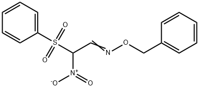 2-NITRO-2-(PHENYLSULFONYL)ACETALDEHYDE O-BENZYLOXIME 结构式