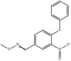 3-NITRO-4-(PHENYLSULFANYL)BENZENECARBALDEHYDE O-METHYLOXIME 结构式