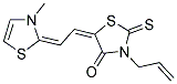 3-ALLYL-5-(2-(3-METHYL-2-THIAZOLINYLIDENE) ETHYLIDENE) RHODANINE 结构式