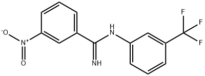 3-NITRO-N-[3-(TRIFLUOROMETHYL)PHENYL]BENZENECARBOXIMIDAMIDE 结构式