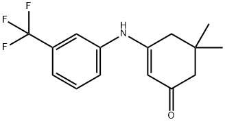 5,5-DIMETHYL-3-((3-(TRIFLUOROMETHYL)PHENYL)AMINO)CYCLOHEX-2-EN-1-ONE 结构式