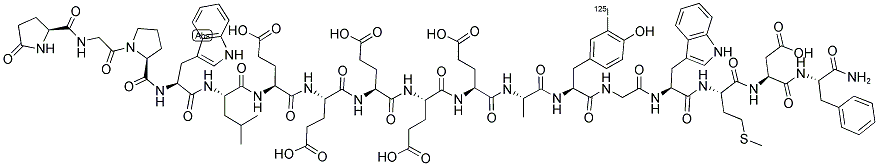 ([125I]-TYR)-GASTRIN I (HUMAN) 结构式