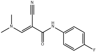 (E)-2-CYANO-3-(DIMETHYLAMINO)-N-(4-FLUOROPHENYL)-2-PROPENAMIDE 结构式