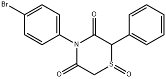 4-(4-BROMOPHENYL)-2-PHENYL-1LAMBDA4,4-THIAZINANE-1,3,5-TRIONE 结构式
