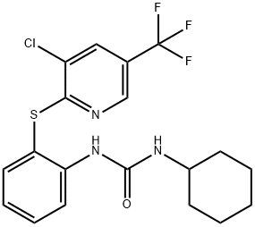 N-(2-([3-CHLORO-5-(TRIFLUOROMETHYL)-2-PYRIDINYL]SULFANYL)PHENYL)-N'-CYCLOHEXYLUREA 结构式