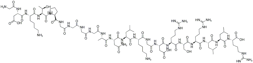 GLY-ASP-LYS-THR-PRO-GLY-GLY-GLY-GLY-ALA-ASN-LEU-LYS-GLY-ASP-ARG-SER-ARG-LEU-LEU-ARG 结构式