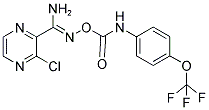 3-CHLORO-N'-(([4-(TRIFLUOROMETHOXY)ANILINO]CARBONYL)OXY)PYRAZINE-2-CARBOXIMIDAMIDE 结构式