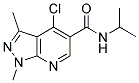 N5-ISOPROPYL-4-CHLORO-1,3-DIMETHYL-1H-PYRAZOLO[3,4-B]PYRIDINE-5-CARBOXAMIDE 结构式