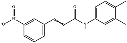 N-(3,4-DIMETHYLPHENYL)-3-(3-NITROPHENYL)ACRYLAMIDE 结构式