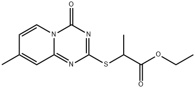 ETHYL 2-[(8-METHYL-4-OXO-4H-PYRIDO[1,2-A][1,3,5]TRIAZIN-2-YL)SULFANYL]PROPANOATE 结构式