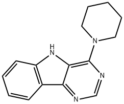 4-PIPERIDINO-5H-PYRIMIDO[5,4-B]INDOLE 结构式