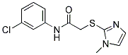 N-(3-CHLOROPHENYL)-2-[(1-METHYL-1H-IMIDAZOL-2-YL)SULFANYL]ACETAMIDE 结构式
