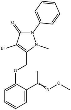 3-((2-(2-AZA-2-METHOXY-1-METHYLVINYL)PHENOXY)METHYL)-4-BROMO-2-METHYL-1-PHENYL-3-PYRAZOLIN-5-ONE 结构式