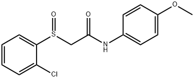 2-[(2-CHLOROPHENYL)SULFINYL]-N-(4-METHOXYPHENYL)ACETAMIDE 结构式