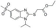 2-[[1-ISOPROPYL-5-(METHYLSULPHONYL)-(1H)-BENZIMIDAZOL-2-YL]THIO]ACETIC ACID, ETHYL ESTER 结构式