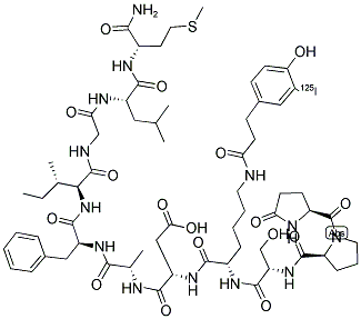 Eledoisin, [125I]- Lys4- bolton-hunter labeled 结构式