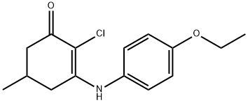 2-氯-3-((4-乙氧基苯基)氨基)-5-甲基环己-2-烯-1-酮 结构式