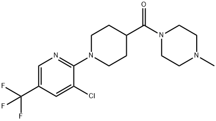 (1-[3-CHLORO-5-(TRIFLUOROMETHYL)-2-PYRIDINYL]-4-PIPERIDINYL)(4-METHYLPIPERAZINO)METHANONE 结构式