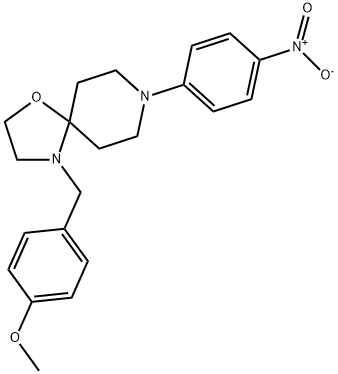4-(4-Methoxybenzyl)-8-(4-nitrophenyl)-1-oxa-4,8-diazaspiro[4.5]decane 结构式